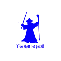 Sticker You shall not pass!